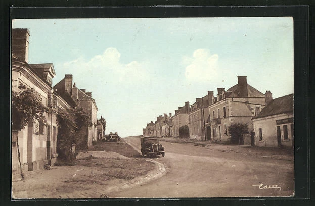 CPA Langennerie, La Rue Principale, vue de la rue