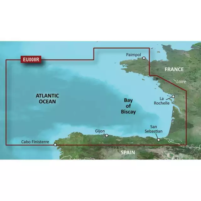 Garmin BlueChart g2  - HXEU008R - Bay of Biscay - Datacard 276c 278c 192 292 etc