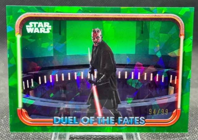 2024 Topps Star Wars Sapphire Duel of the Fates Darth Maul Green /99 #DF-11