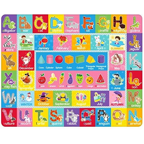 IMIKEYA Play Rug Mat Playmat with Colorful Pattern Playtime Collection ABC Al...