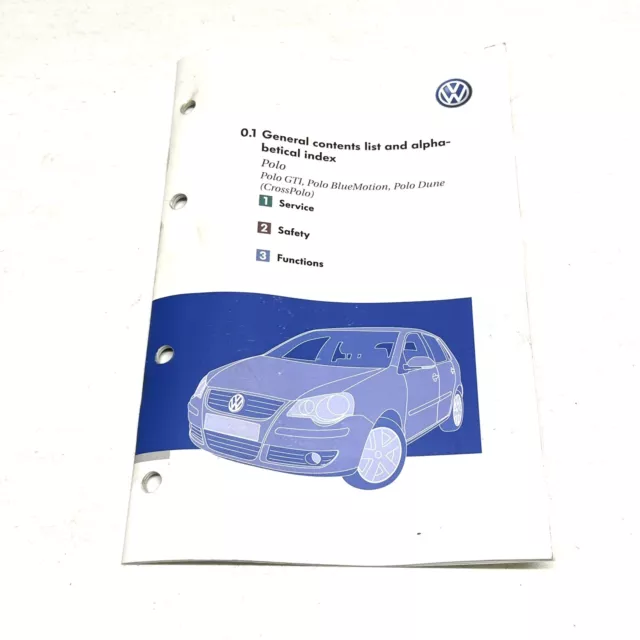 Vw Polo 9N3 2005-2009 Handbook Owners Manual Audio Guide & Wallet 2008 3