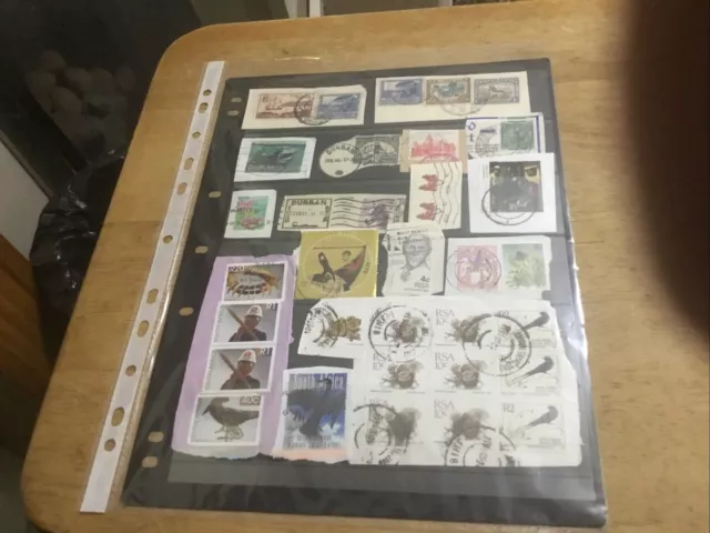 South Africa Used Stamps On Paper Lot