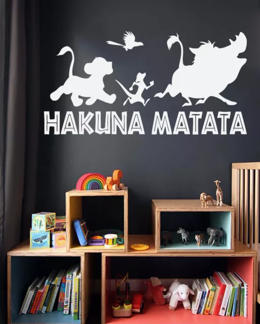 Hakuna Matata Lion King Simba Disney Inspired Childrens Kids Vinyl Sticker Wall