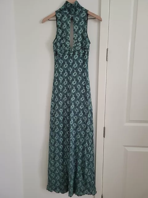 Bisou Bisou Lace Gown Dress Formal Green Size Small