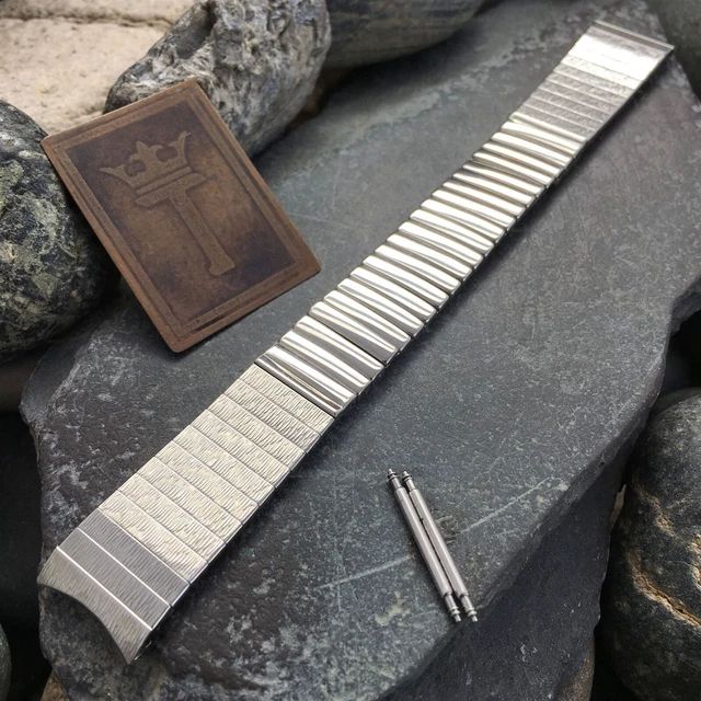 17.25mm 11/16 Stainless Steel Expansion JB Champion nos 1960s Vintage Watch Band