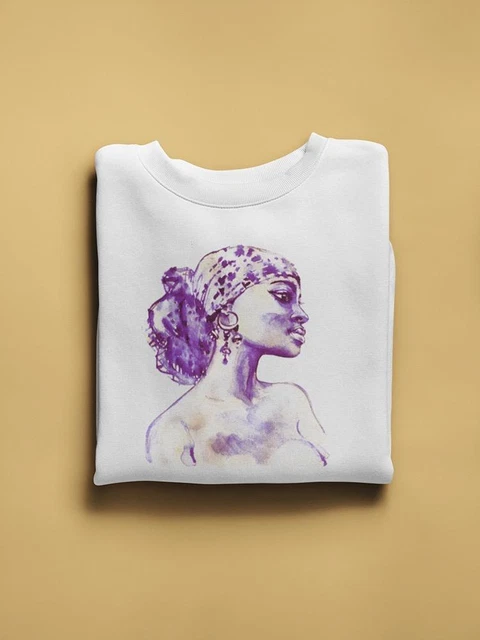 Beauty African Woman Sketch Women's Sweatshirt -Image by Shutterstock