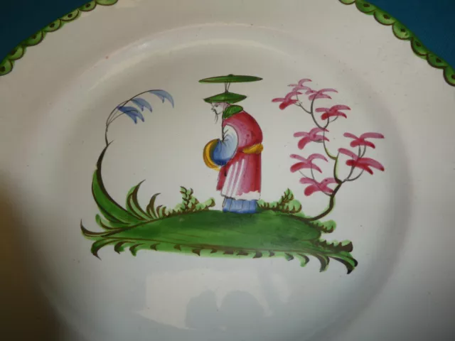 N° 63 / Début Xix° Lunéville Assiette En Faience Décor Au Chinois 2