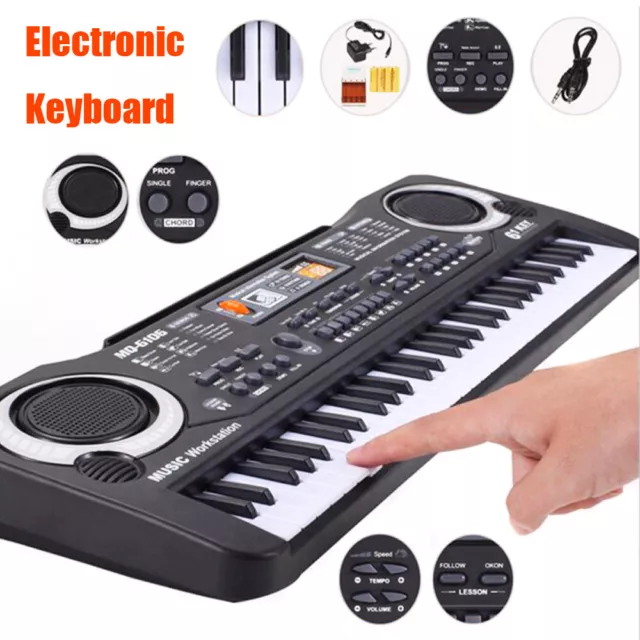 61 Keys Music Electronic Keyboard Digital Kids Electric Piano Musical Instrument