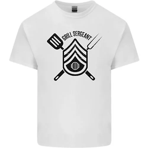 BBQ Grill Sergeant Chef Cook Food Funny Mens Cotton T-Shirt Tee Top