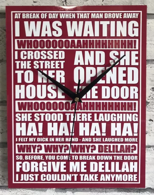 Novelty Wall Clock, Stoke City FC, Football Song, Club Anthem, “Delilah”