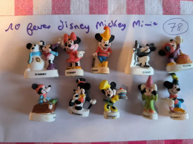 10 fèves de collection disney Mickey Mimie (78)