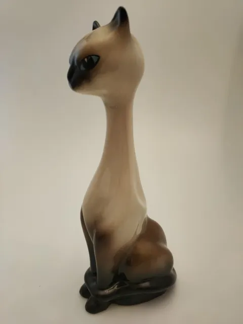 Vintage Tall Long Neck Siamese Cat 1950s 1960s 1970s Retro Mod Kitsch MCM VG