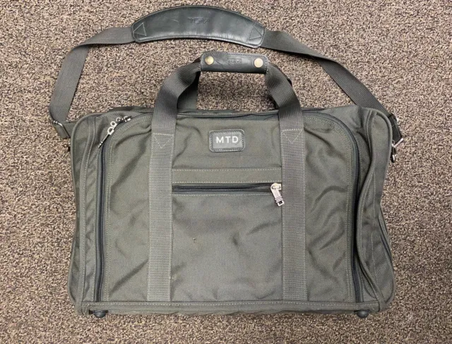 Tumi Expandable Carry On Ballistic Nylon Green 21” Shoulder Weekender Bag