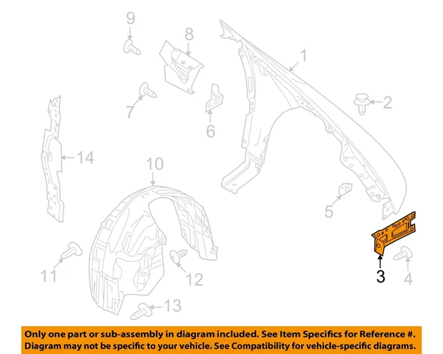 FORD OEM Fender-Front Bracket Left DG1Z16A143B
