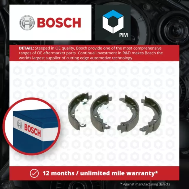 Brake Shoes Set fits FIAT 500 312 1.2 07 to 10 169A4.000 Bosch 77362615 77365085