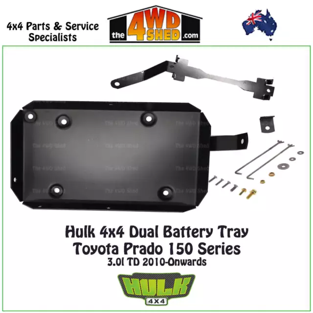 Hulk 4x4 Dual Battery Tray suits Toyota Prado 150 Series 3.0l 2010-On