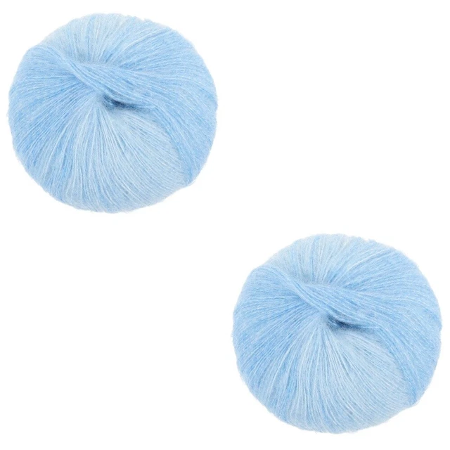 2 x filo di lana per maglieria filo all'uncinetto filo all'uncinetto per lavorare a maglia filato per all'uncinetto