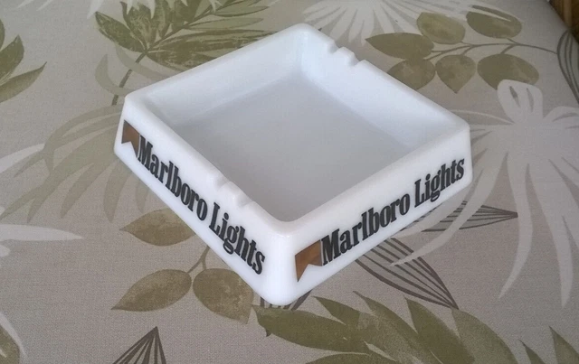 Large Square Vintage Marlboro Lights Pub Ashtray