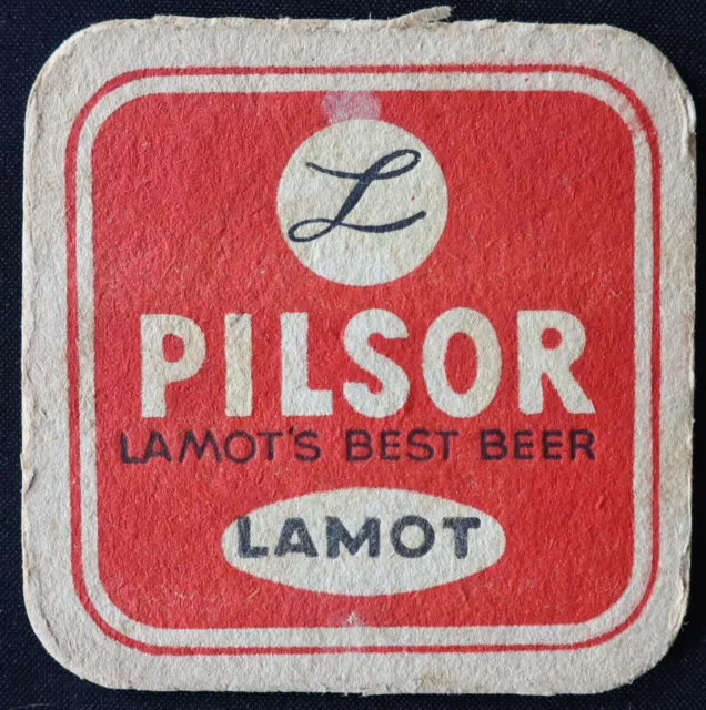 Ancien sous-bock bière PILSOR LAMOT BEER coaster 3 2
