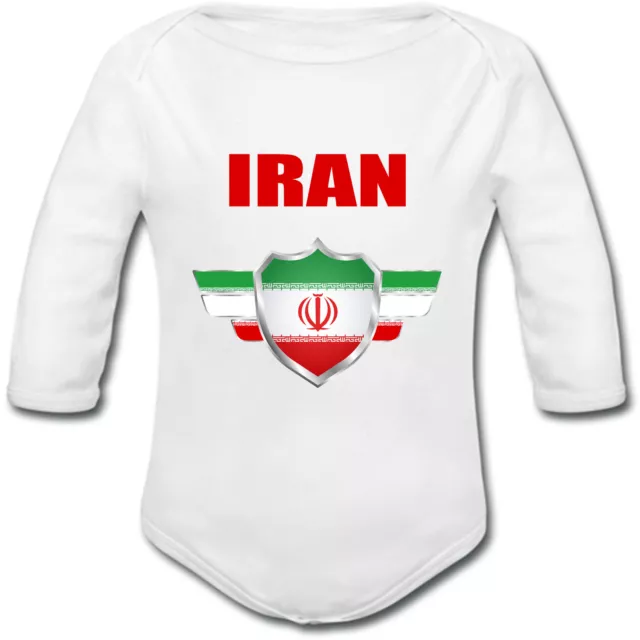 Body Bébé Iran personnalisé avec prénom au dos - supporter de football