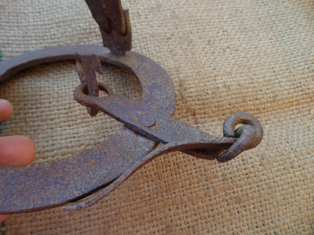 Antique 19Th Century Wrought Iron Animal Trap Blacksmith Hand Forged 2