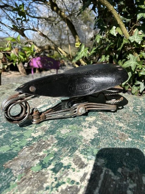 Selle Vélo Vintage AVON Cycles Limited 100% Cuir Fabriquée En Angleterre