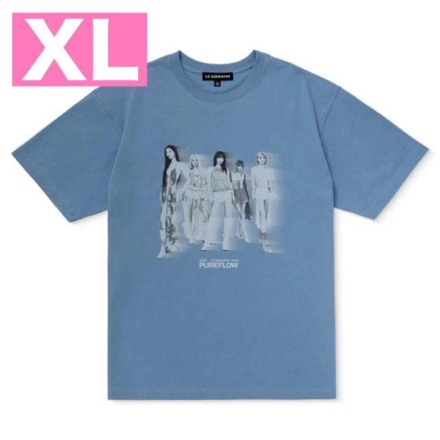 LE SSERAFIM PUREFLOW Photo S/S T-Shirt size XL blue Japan limited