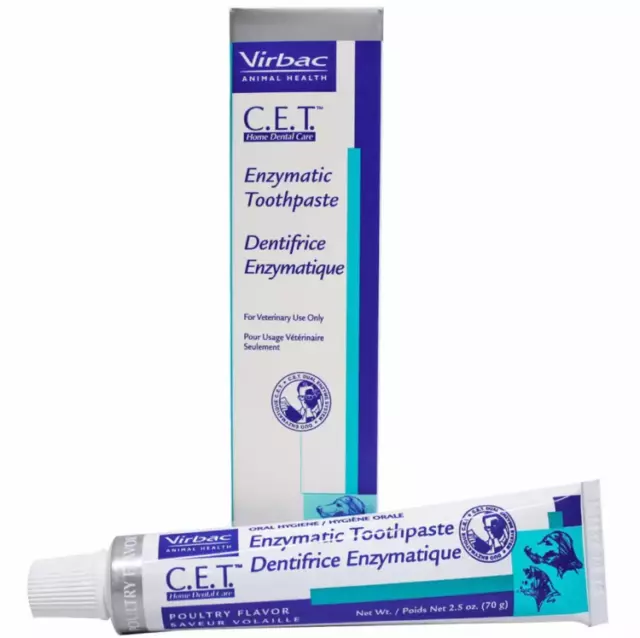 Virbac Enzymatic Dental Toothpaste for Dogs Cats fresh hygiene breath  - Poultry