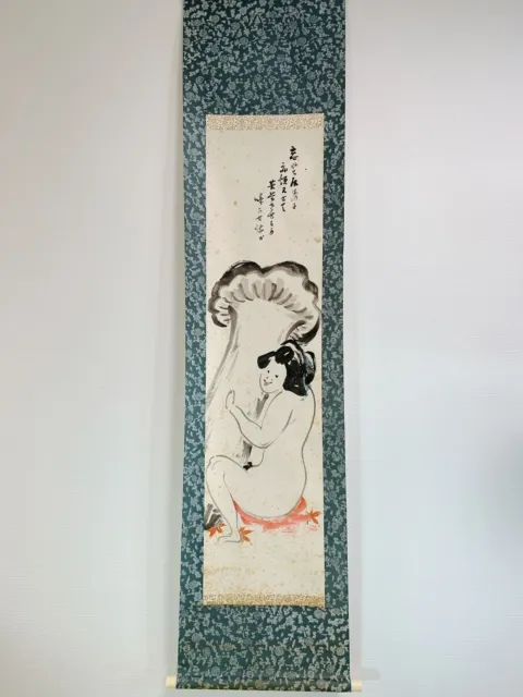 JAPANESE HANGING SCROLL ART Painting kakejiku vintage ANTIQUE JAPAN PICTURE #107