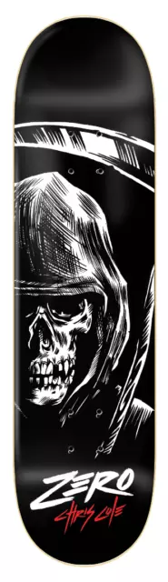 Zero Skateboard Deck Black SOTY Skull Grim Reaper Chris Cole 8.25" free mask