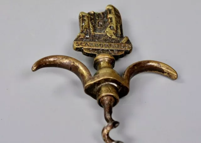 Vintage Brass Corkscrew, Scarborough Castle Souvenir 2