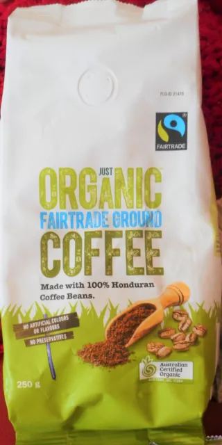 Fairtrade Ground Organic Coffee 250g  - Made from 100% Honduran Coffee Beans