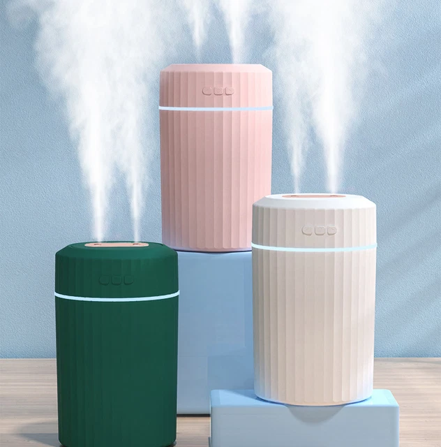 New 2L Large-Capacity Air Humidifier Night Light Double Nozzle Timing Spray