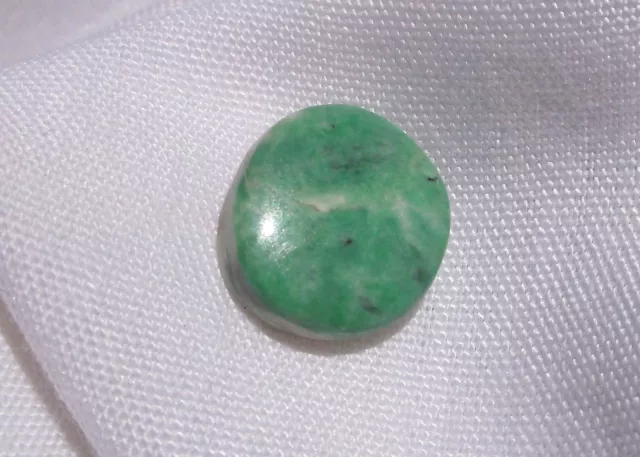 Jadeite Apple Green A Grade Feee Form Cabochon 12 Carat - 2.41 Grams Burmo