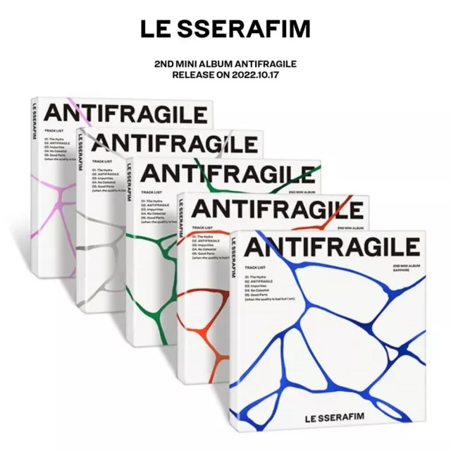 LE SSERAFIM 2nd Mini Album [ANTIFRAGILE] COMPACT Ver. CD+16p Booklet+P.Card+Post