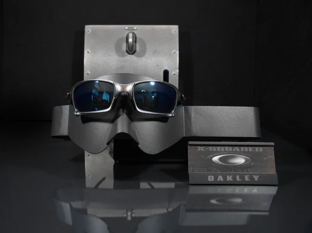 Oakley X-SQUARED Plasma Finish Sunglasses-Ice Iridium Polar Lens+Vault+Soft Bag