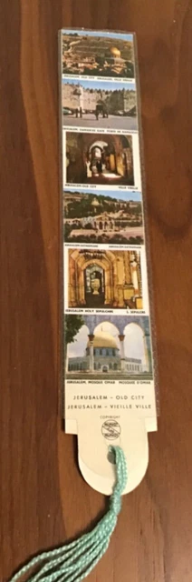 Vintage Bookmark Bethlehem Israel 9" Flowers of the Holy Land Palphot Bookmark