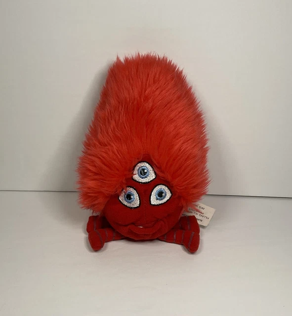 Disney - Chicken Little Baby Alien Stuffed Toy RARE Red Melvin Plush Hasbro 2004