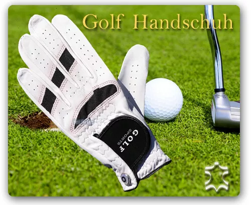 ECHT LEDER WEISS DAMEN GOLFHANDSCHUH GOLF HANDSCHUHE LINKS GRÖßE M HANDSCHUH