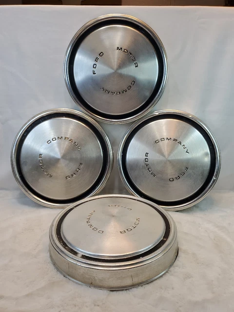 1970-1985 Ford F100 F150 Mustang Van Dog Dish Hubcaps Wheel Covers SET 10.5"