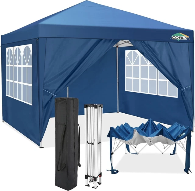 Pop Up Faltpavillon Zelt 3x3 Wasserdicht mit 4 Seitenteilen UV Schutz