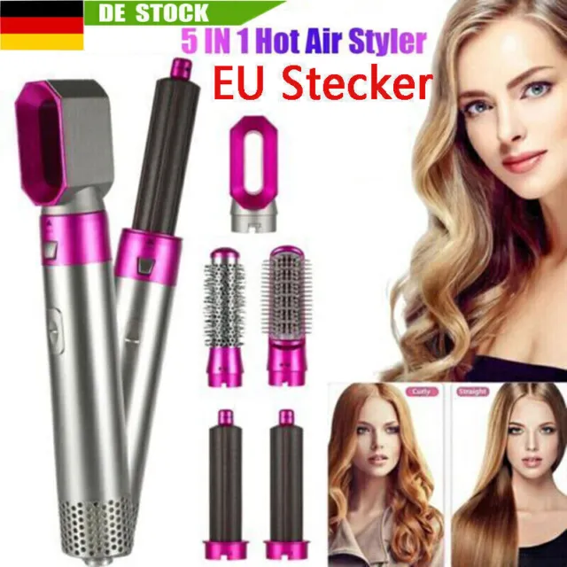 5-In-1 Blow Air Haarstyler Lockenwickler Bürste Haartrockner Air Wrap Curling DE