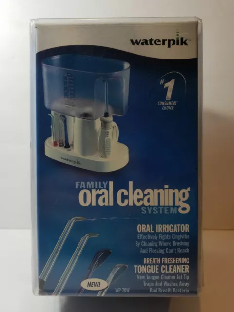 WATERPIK Family Oral Cleaning System Teeth Irrigator Flosser WP-70W New Sealed