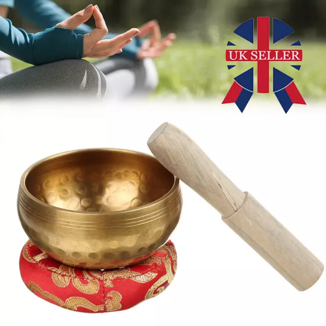 Yoga Meditation Chime Singing Bowl Striker Handmade Buddha Chant Sound Bowl