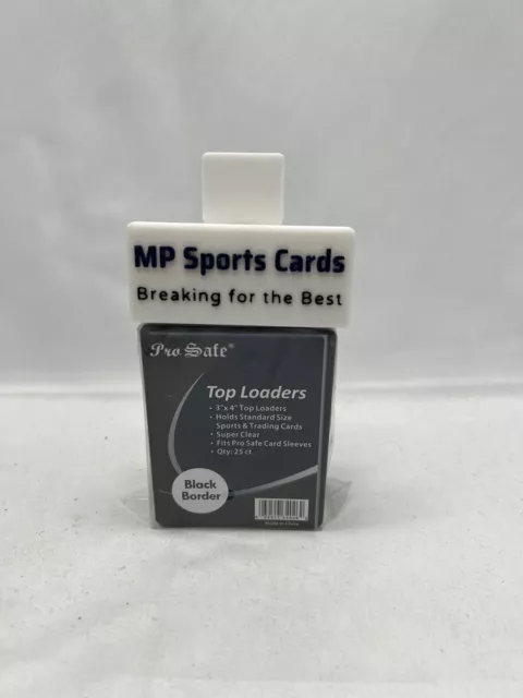 (1) Pro Safe 3"x4" Top Loaders Black Border 25ct Clear Sports & Trading Cards!