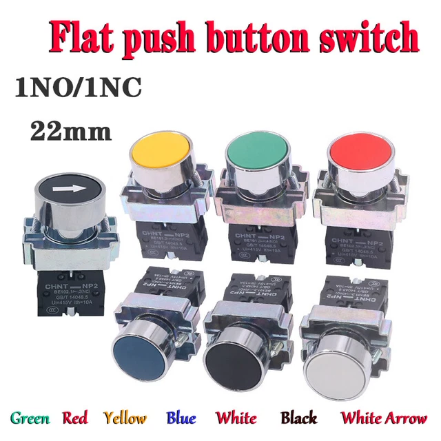 22MM PUSH BUTTON Switch Momentary /Latching Heavy duty Metal Round