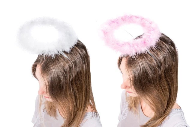 Cerchietto Aureola Angelo Halloween - Accessorio Costume Carnevale, Cosplay, Party, Regalo