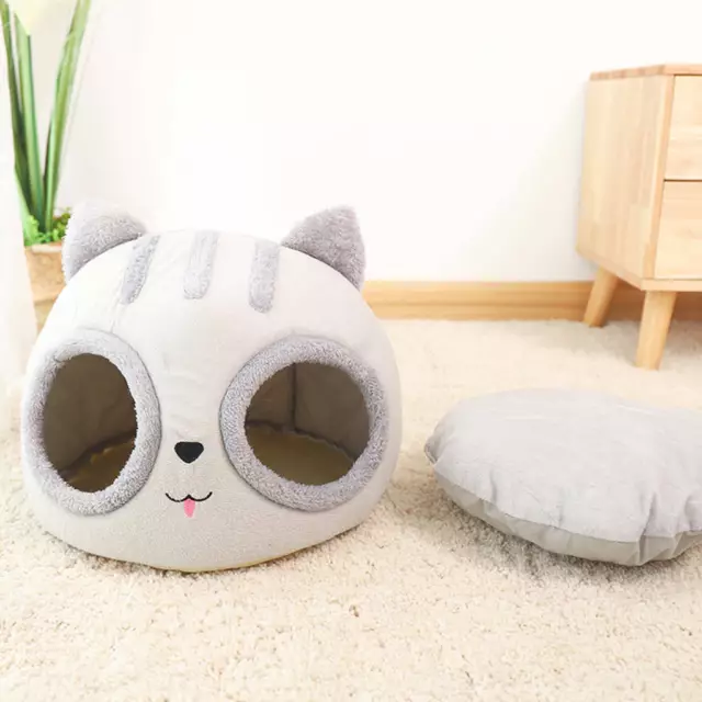 Pet House doux en peluche confortable pour dormir gris grotte nid pour