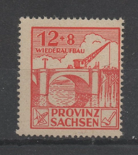 SBZ  Provinz Sachsen 88A  mit Plf. VII  (Wiederaufbau) postfrisch
