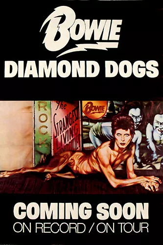 David Bowie 1974 Diamond Dogs  US Promo Poster Print